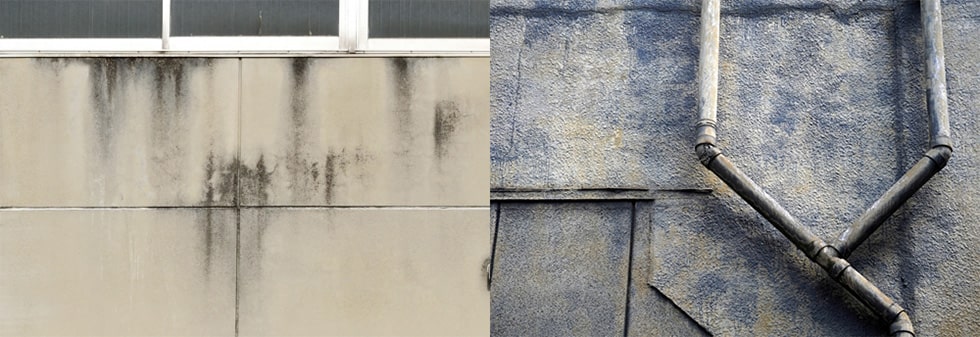 壁に直接雨水が染み込んで重大な損傷を与えかねません。