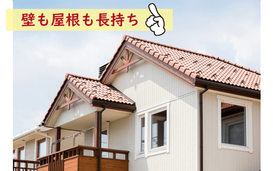 雨水から建物を腐食することを防ぎ、外壁や屋根への雨漏りから守ります。 雨水から建物を腐食することを防ぎ、外壁や屋根への雨漏りから守ります。